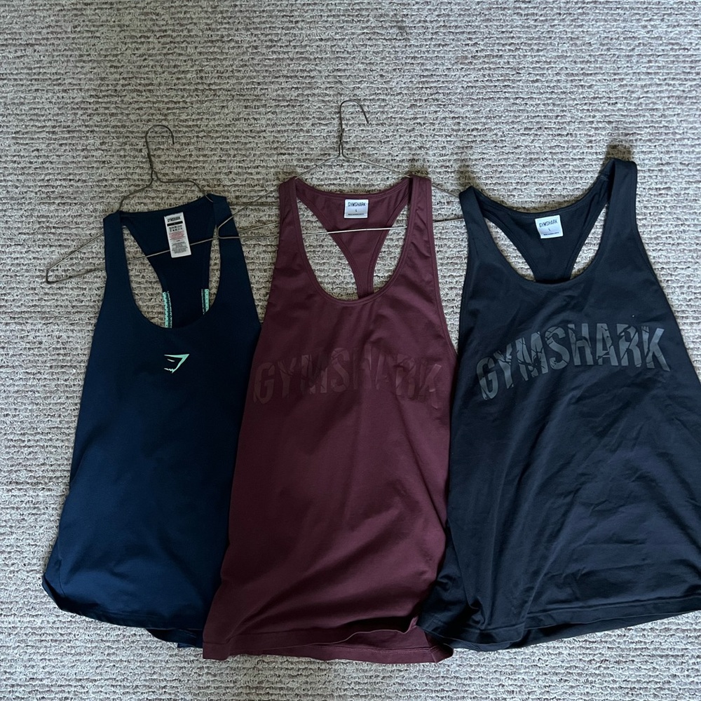 Gymshark mens stringer tanks size large (only worn a few times)